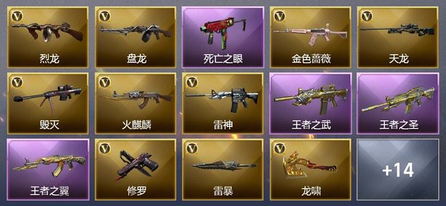 穿越火线（CF）0传说角色 0传说武器 3王者武器 0炫金武器 21V武器 13V角色 4皮肤 可排位 荣耀之巅