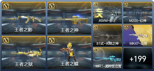 穿越火线：枪战王者6王者武器 208英雄武器 4英雄角色 243万化 枪王S