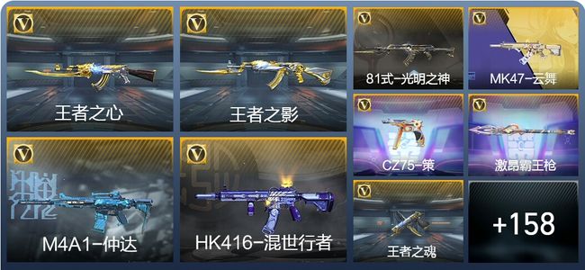 穿越火线：枪战王者V2 6王者武器 186英雄武器 1英雄角色 294万化 枪皇S