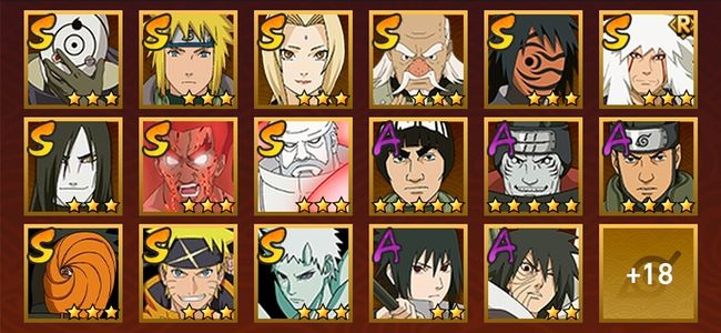 火影忍者V10 12S忍 23A忍 120忍 1553S碎片 17通灵 800W战力 前1000名 上忍