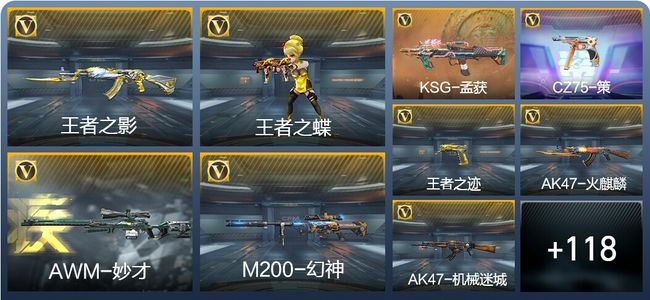 穿越火线：枪战王者V1 6王者武器 152英雄武器 4英雄角色 250万化 枪皇