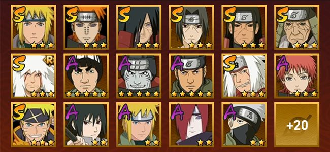 火影忍者V8 9S忍 28A忍 133忍 1293S碎片 18通灵 800W战力 前500名 暗部