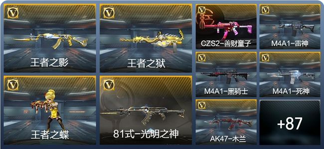 穿越火线：枪战王者V1 5王者武器 111英雄武器 2英雄角色 121万化 枪王SS