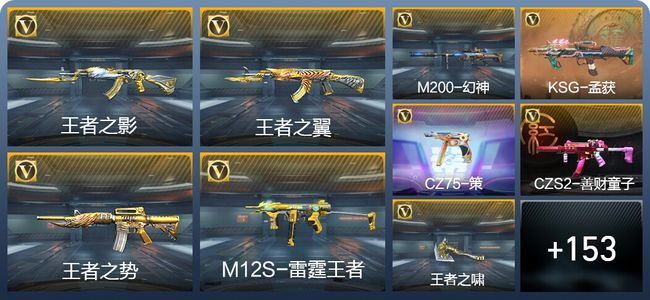 穿越火线：枪战王者V7 8王者武器 162英雄武器 6英雄角色 259万化 枪皇SSS