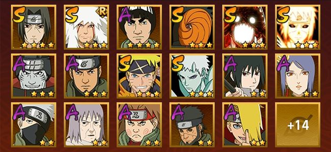 火影忍者V11 7S忍 24A忍 97忍 1013S碎片 18通灵 500W战力 前500名 上忍