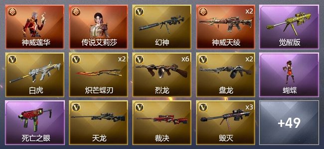 穿越火线（CF）2传说角色 1传说武器 2王者武器 4炫金武器 74V武器 5V角色 12皮肤 可排位 大师