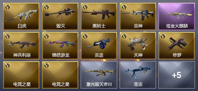 穿越火线（CF）1炫金武器 11V武器 2皮肤 可排位 传奇