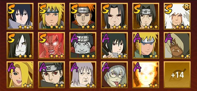 火影忍者V5 8S忍 23A忍 118忍 1035S碎片 13通灵 500W战力 中忍