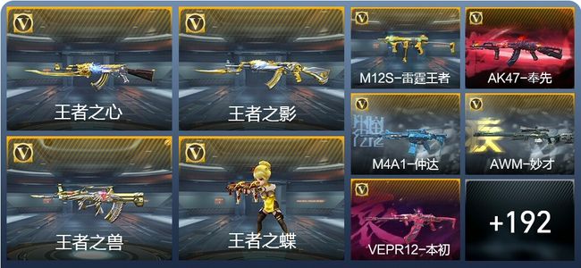 穿越火线：枪战王者V6 18王者武器 201英雄武器 9英雄角色 282万化 枪圣