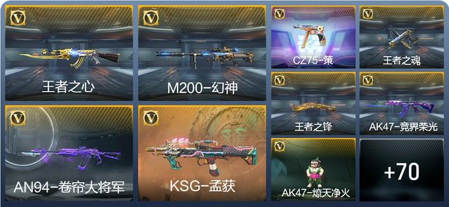 穿越火线：枪战王者V5 7王者武器 101英雄武器 1英雄角色 枪王SS