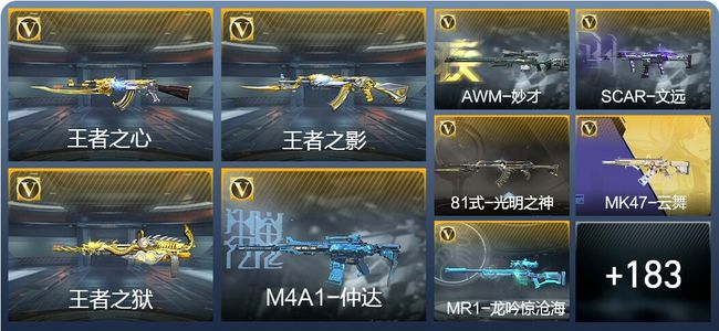 穿越火线：枪战王者V7 10王者武器 192英雄武器 7英雄角色 283万化 枪皇S