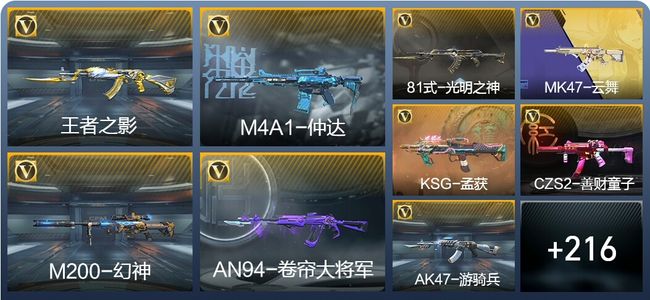 穿越火线：枪战王者5王者武器 225英雄武器 6英雄角色 296万化 枪圣