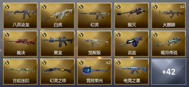 穿越火线（CF）45V武器 1V角色 7皮肤 不可排位 新锐