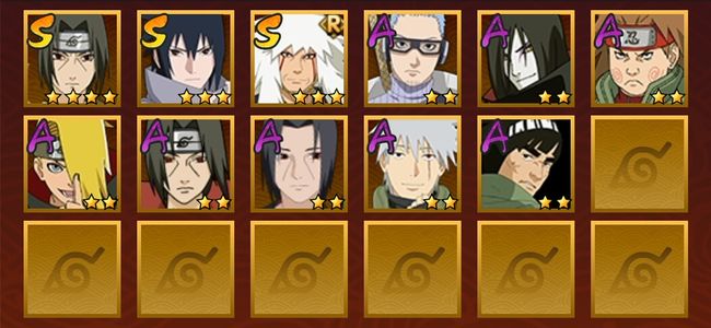 火影忍者V1 3S忍 8A忍 39忍 541S碎片 10通灵 100W战力 中忍