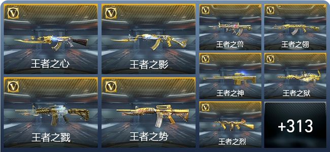 穿越火线：枪战王者V9 29王者武器 341英雄武器 12英雄角色 664万化 枪王SSS