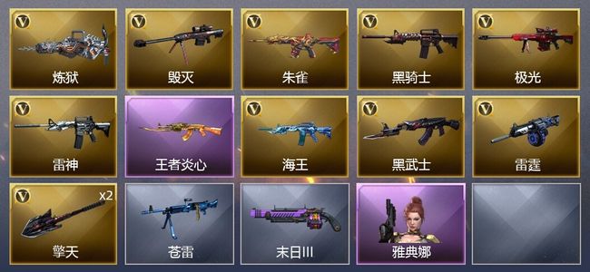 穿越火线（CF）1王者武器 11V武器 4皮肤 可排位 宗师