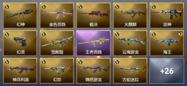 穿越火线（CF）1王者武器 30V武器 6皮肤 可排位 新锐