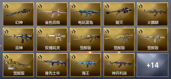 穿越火线（CF）25V武器 1V角色 5皮肤 可排位 新锐