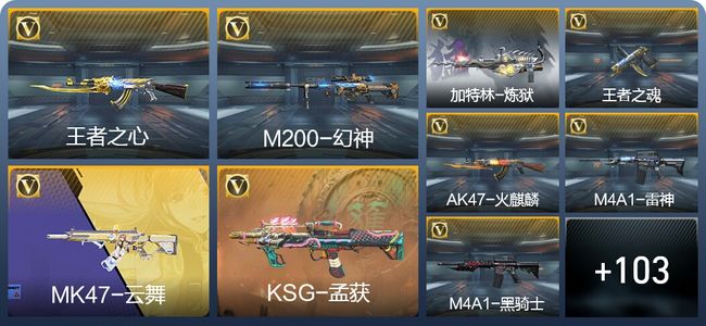 穿越火线：枪战王者V1 5王者武器 112英雄武器 7英雄角色 204万化 枪王SSS