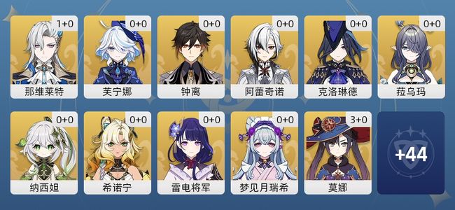 原神26黄 25角色黄 1武器黄 17五星角色 1五星武器 女主 57级