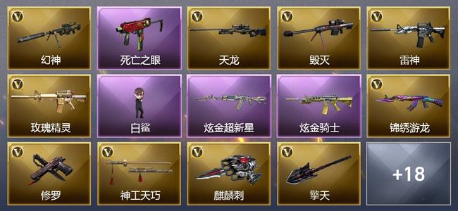 穿越火线（CF）2炫金武器 22V武器 4V角色 8皮肤 可排位 传奇