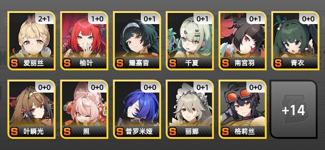 绝区零24黄 16角色黄 13S角色 7S音擎 3S邦布 女主 56