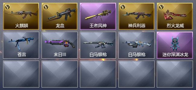 穿越火线（CF）1王者武器 4V武器 4皮肤 可排位 新锐
