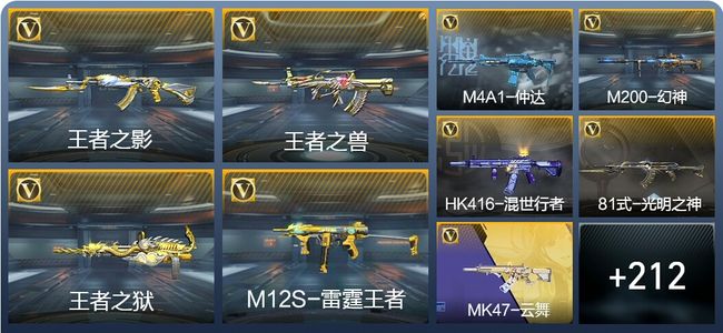 穿越火线：枪战王者V5 9王者武器 245英雄武器 2英雄角色 416万化 枪王S