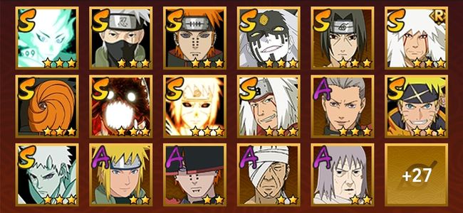 火影忍者V13 12S忍 32A忍 140忍 1478S碎片 16通灵 400W战力 前500名 中忍