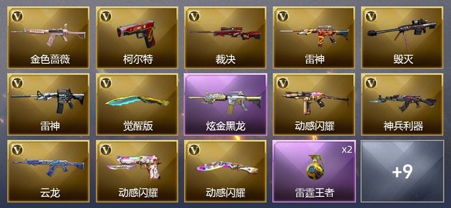 穿越火线（CF）1王者武器 1炫金武器 24V武器 5皮肤 可排位 宗师