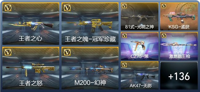 穿越火线：枪战王者V6 9王者武器 163英雄武器 6英雄角色 293万化 枪皇S