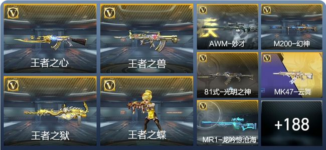 穿越火线：枪战王者V7 8王者武器 197英雄武器 8英雄角色 311万化 枪圣S