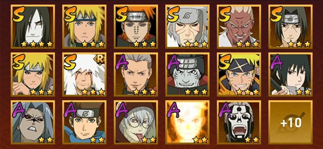 火影忍者V6 9S忍 18A忍 116忍 1324S碎片 14通灵 500W战力 中忍