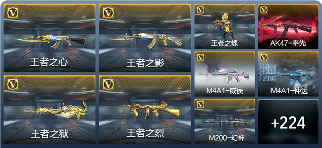 穿越火线：枪战王者V7 7王者武器 249英雄武器 5英雄角色 488万化 枪皇SS