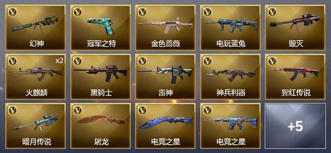 穿越火线（CF）15V武器 1V角色 11皮肤 可排位 宗师