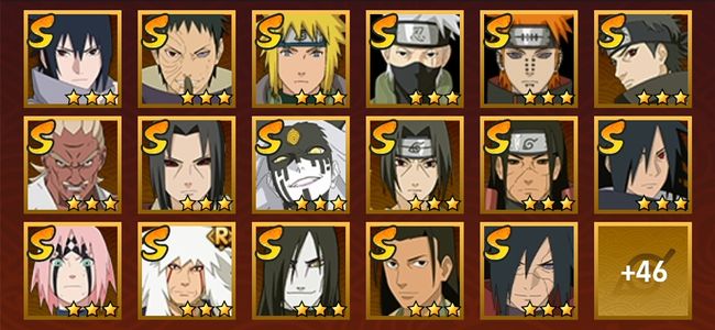 火影忍者V10 19S忍 44A忍 187忍 2236S碎片 18通灵 900W战力 前1000名 下忍