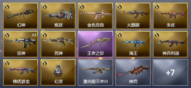 穿越火线（CF）1王者武器 12V武器 1V角色 6皮肤 可排位 新锐