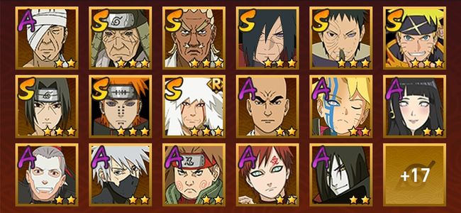 火影忍者V7 8S忍 26A忍 146忍 1093S碎片 13通灵 600W战力 上忍