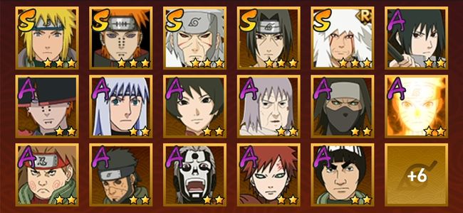 火影忍者V6 5S忍 18A忍 86忍 603S碎片 12通灵 200W战力 见习