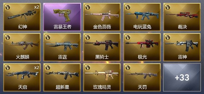 穿越火线（CF）2王者武器 65V武器 3V角色 10皮肤 可排位 枪王