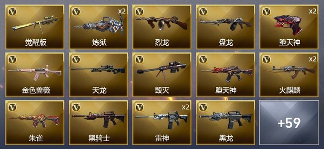穿越火线（CF）5王者武器 2炫金武器 81V武器 5V角色 可排位 枪王