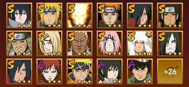 火影忍者V10 14S忍 29A忍 138忍 1658S碎片 18通灵 500W战力 中忍