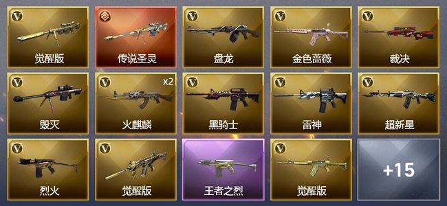 穿越火线（CF）1传说武器 1王者武器 30V武器 10皮肤 可排位 新锐