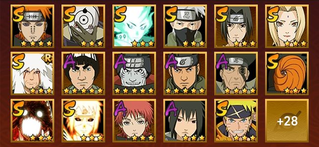 火影忍者V9 11S忍 34A忍 144忍 1833S碎片 22通灵 1000W战力 前50名 暗部