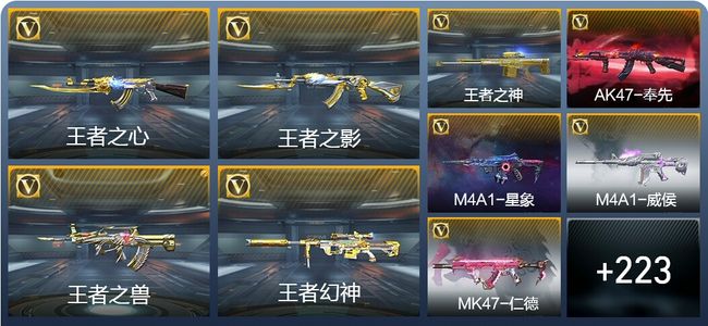 穿越火线：枪战王者V7 23王者武器 255英雄武器 6英雄角色 318万化 传奇