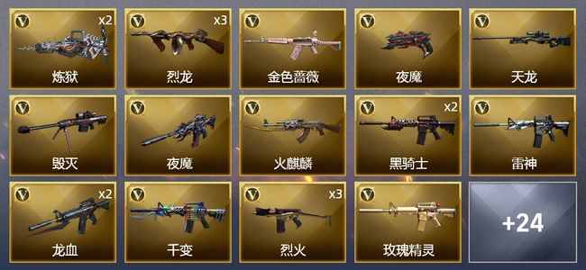 穿越火线（CF）1王者武器 3炫金武器 45V武器 1V角色 2皮肤 可排位 大师