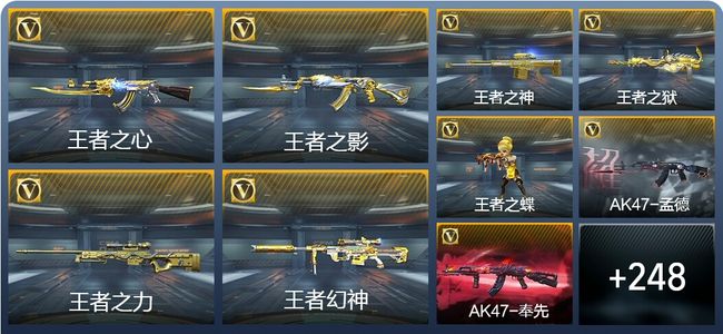 穿越火线：枪战王者V8 16王者武器 281英雄武器 6英雄角色 519万化 枪神