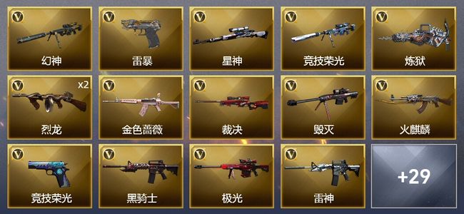 穿越火线（CF）2炫金武器 51V武器 2V角色 12皮肤 可排位 传奇