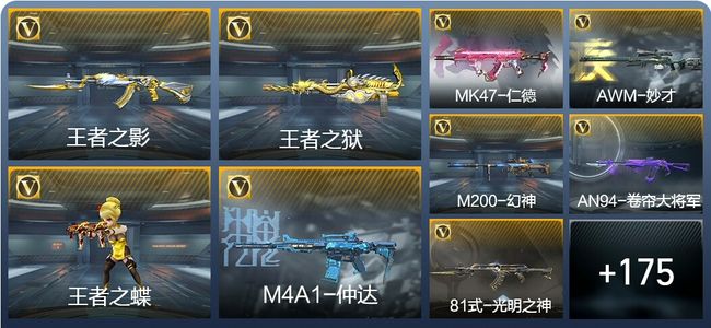 穿越火线：枪战王者V5 5王者武器 184英雄武器 6英雄角色 263万化 枪皇SSS