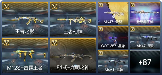 穿越火线：枪战王者V6 5王者武器 107英雄武器 1英雄角色 181万化 大师